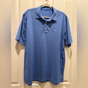 Southern Tide Mens Polo Shirt Lg Blue “Tide to Trail” Performance Golf Versatile